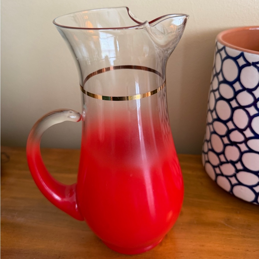 Vintage West Virginia Glass Specialty "Blendo" Pitcher 1960s